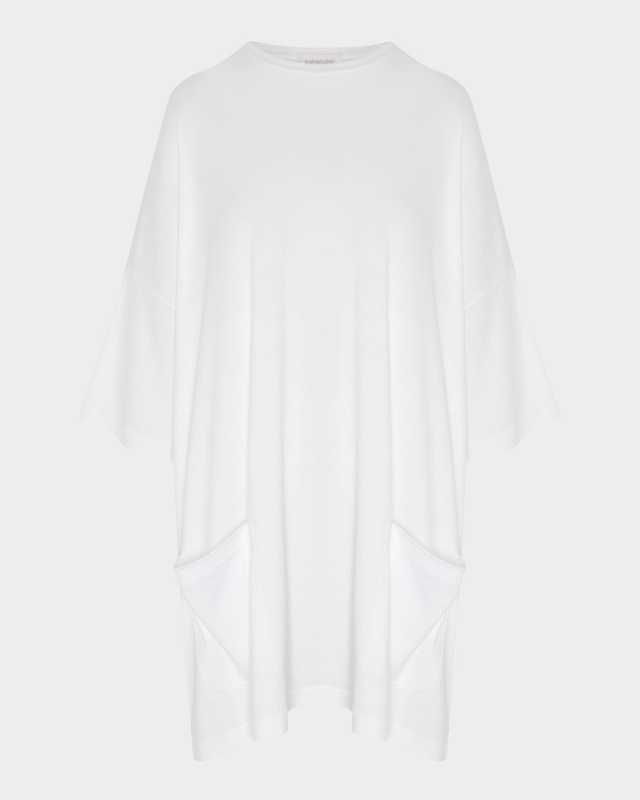 Sloped-Shoulder Round-Neck Poncho (Long Plus Length)